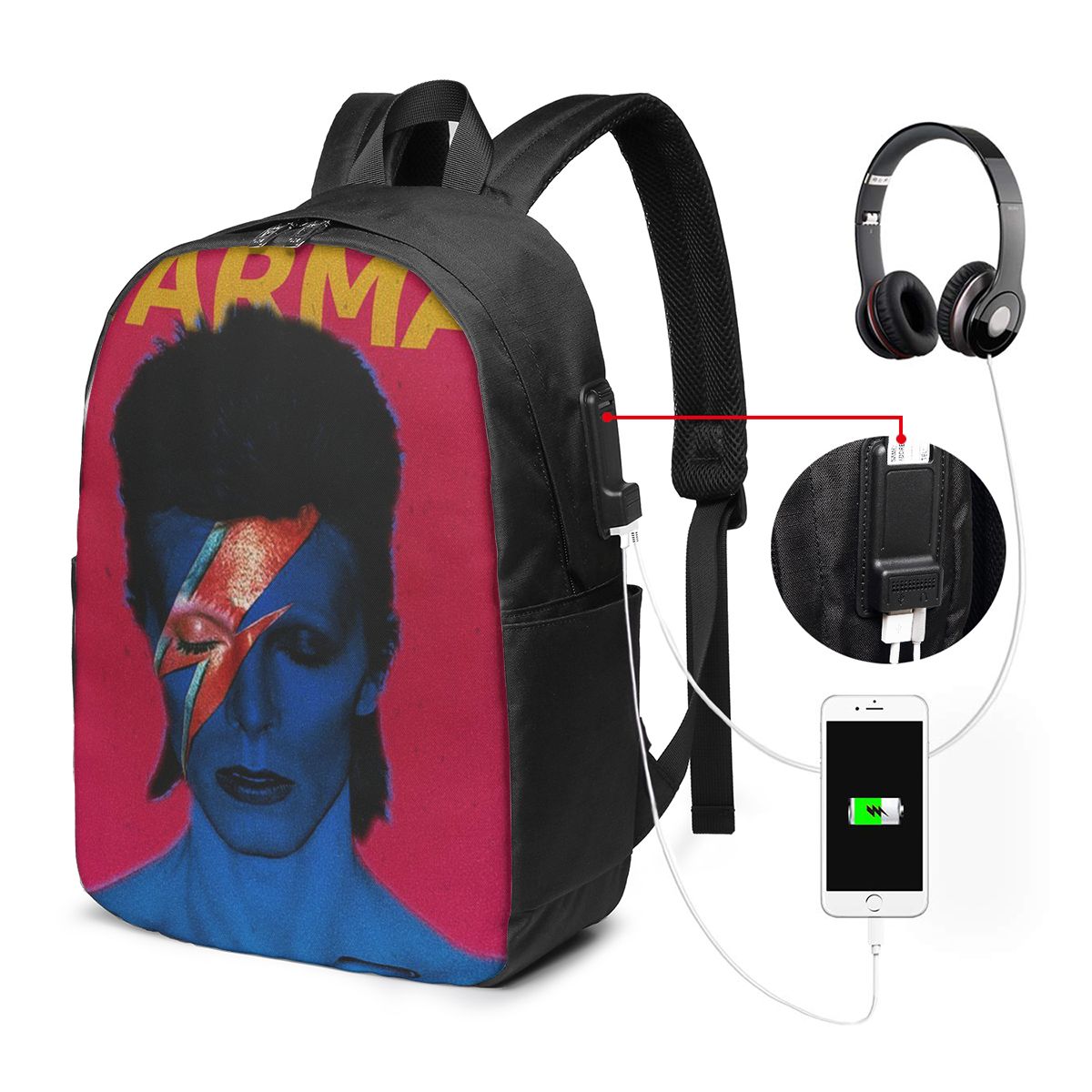 Travel Bags - Zaino Davids Bowied, borsa da viaggio