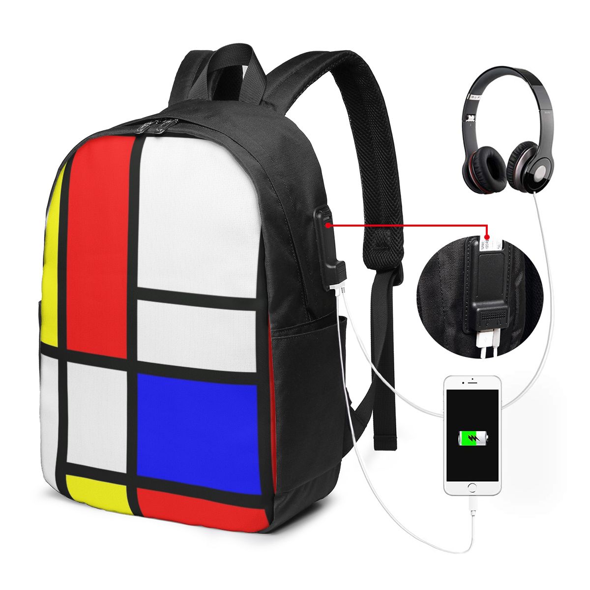 Zaino Piet Mondrian Compositio - Travel Bags recensione e prezzo
