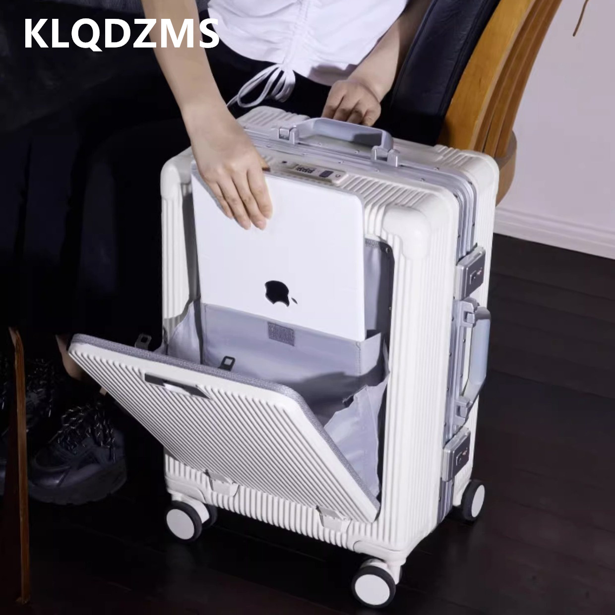 KLQDZMS Valigia da viaggio con - Front Opening Laptop Luggage 24 Inch recensione e prezzo